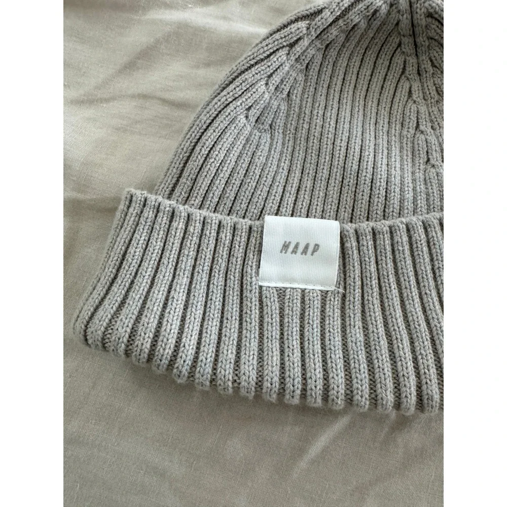 MAAP Cycling Grey Ribbed Beanie Hat